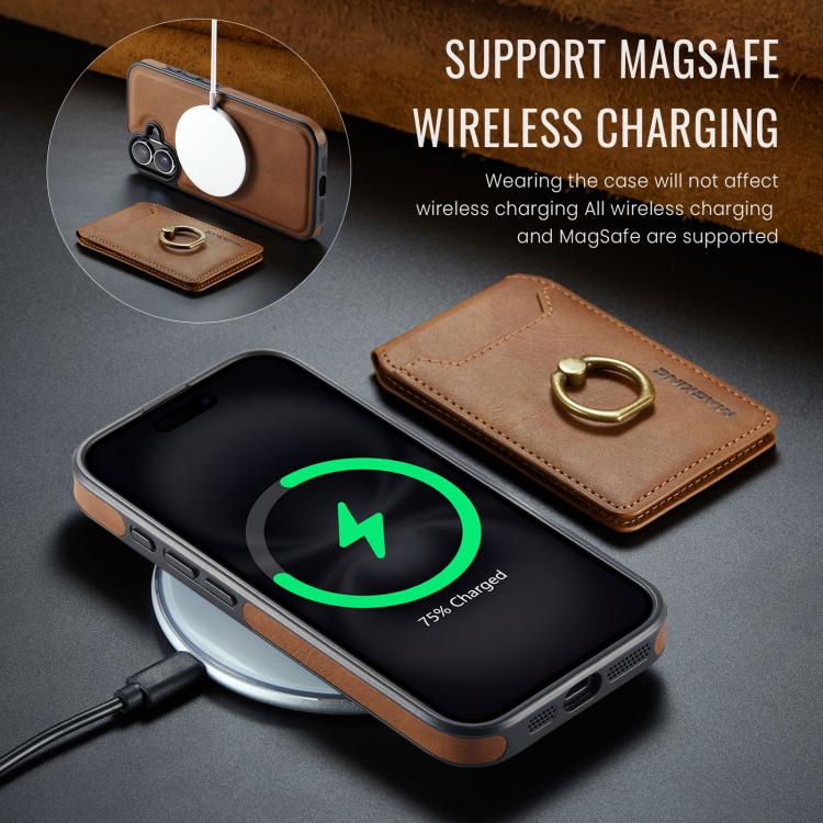For iPhone 17 MAGKING K1 MagSafe Detachable Wallet RFID Back Cover Phone Case
