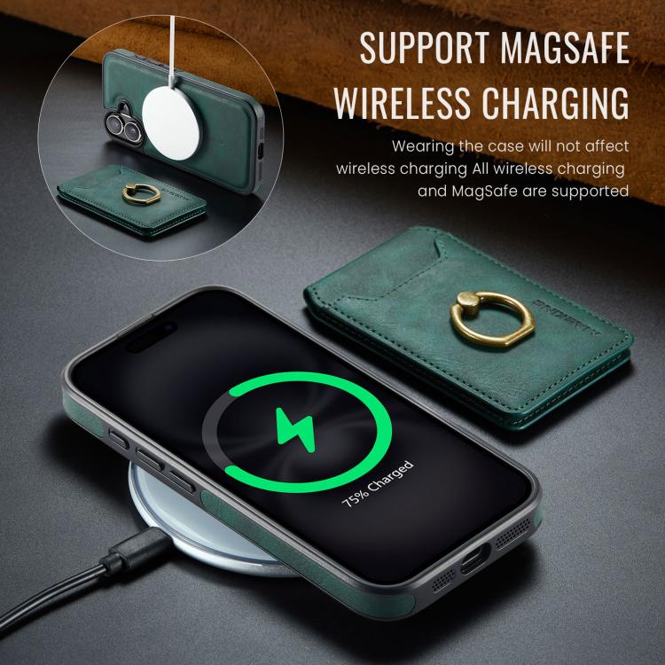 For iPhone 17 MAGKING K1 MagSafe Detachable Wallet RFID Back Cover Phone Case