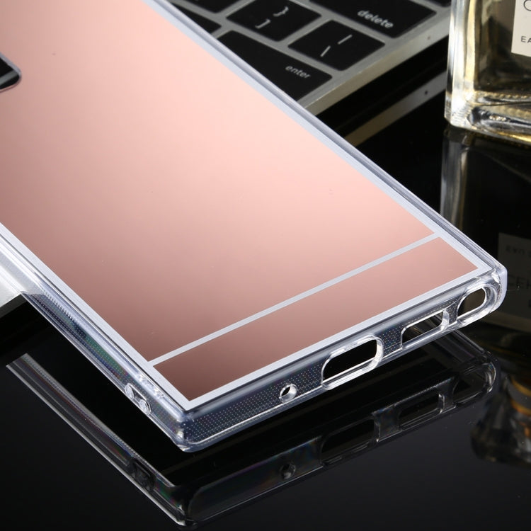 For Samsung Galaxy Note20 Ultra TPU + Acrylic Luxury Plating Mirror Phone Case Cover(Rose Gold)