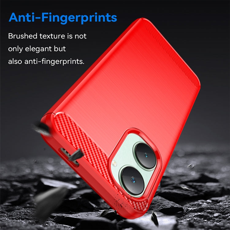 For vivo Y18e Carbon Fiber Brushed Texture TPU Phone Case
