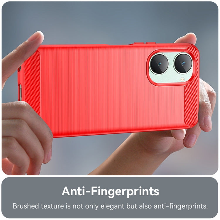 For vivo Y18s Carbon Fiber Brushed Texture TPU Phone Case