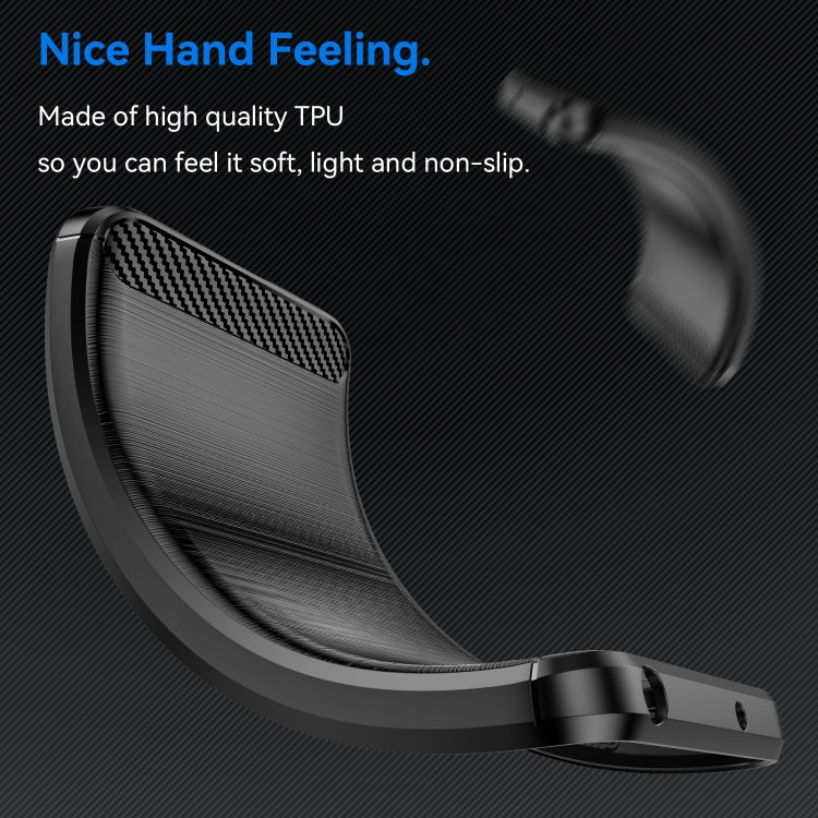 For vivo V40 Pro Carbon Fiber Brushed Texture TPU Phone Case