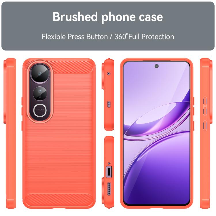 For vivo V50 Lite 5G Carbon Fiber Brushed Texture TPU Phone Case