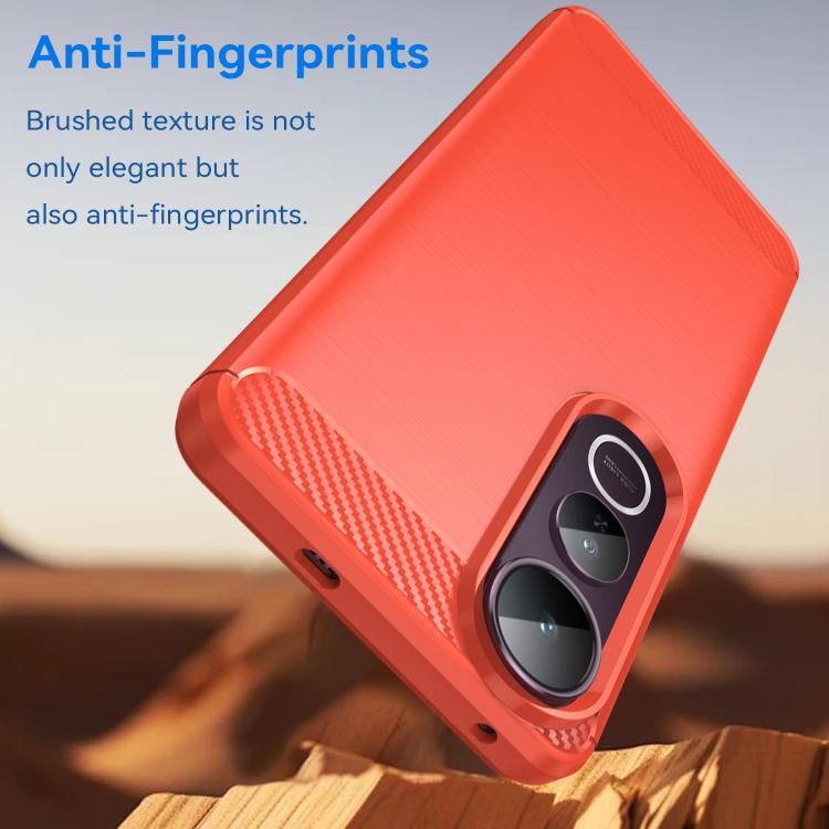 For vivo V50 Lite 5G Carbon Fiber Brushed Texture TPU Phone Case