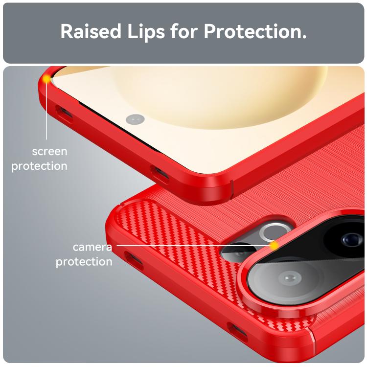 For vivo S30 Carbon Fiber Brushed Texture TPU Phone Case