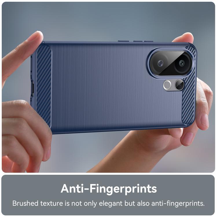 For vivo V60 5G Carbon Fiber Brushed Texture TPU Phone Case