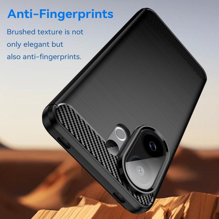For vivo V60 5G Carbon Fiber Brushed Texture TPU Phone Case