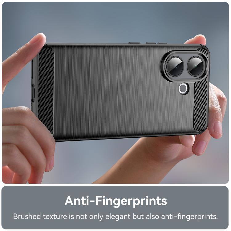 For vivo V60 Lite 5G Carbon Fiber Brushed Texture TPU Phone Case
