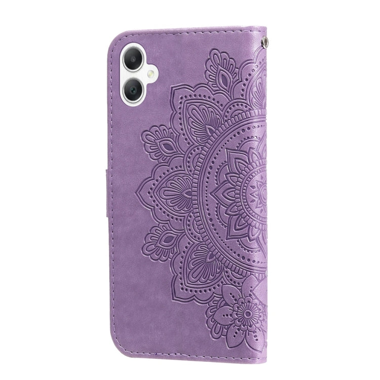 For Galaxy A06 4G / 5G Seven-petal Flowers Embossing Leather Phone Case