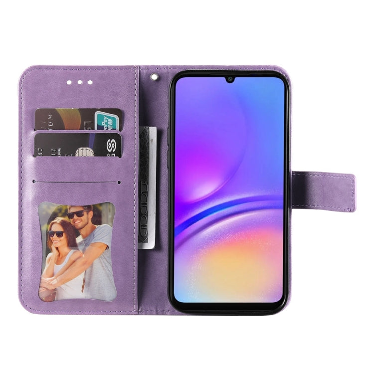 For Galaxy A06 4G / 5G Seven-petal Flowers Embossing Leather Phone Case