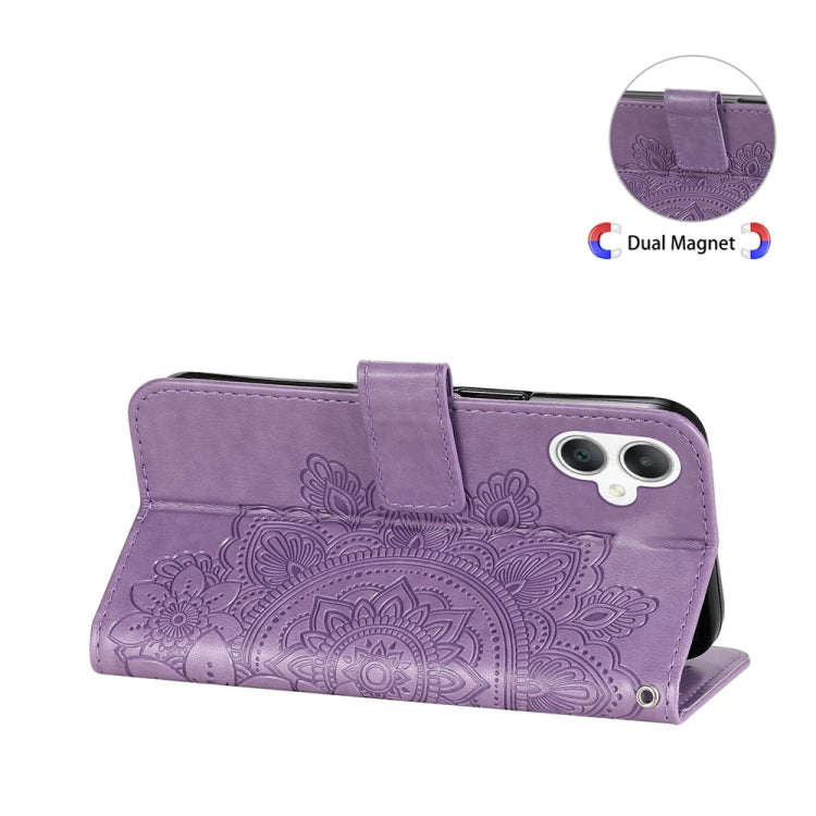 For Galaxy A06 4G / 5G Seven-petal Flowers Embossing Leather Phone Case