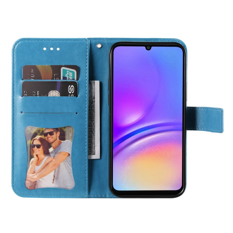 For Galaxy A06 4G / 5G Seven-petal Flowers Embossing Leather Phone Case