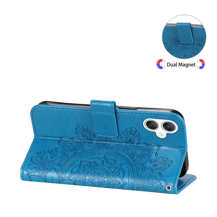 For Galaxy A06 4G / 5G Seven-petal Flowers Embossing Leather Phone Case