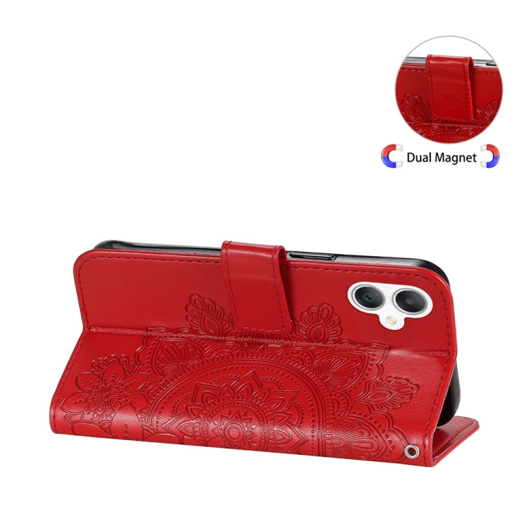 For Galaxy A06 4G / 5G Seven-petal Flowers Embossing Leather Phone Case