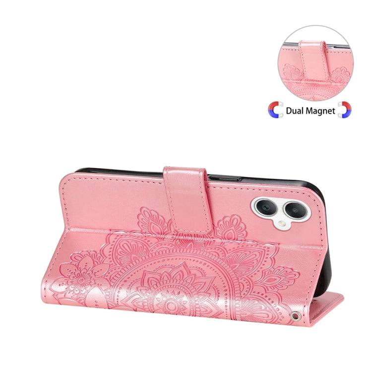 For Galaxy A06 4G / 5G Seven-petal Flowers Embossing Leather Phone Case