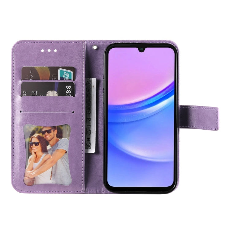 For Galaxy A17 / A26 / A16 5G Seven-petal Flowers Embossing Leather Phone Case