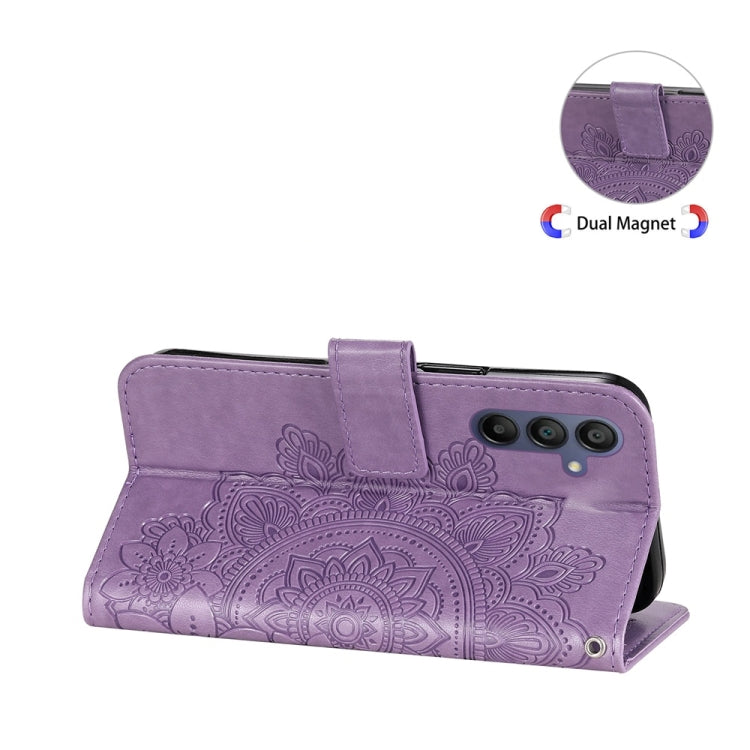 For Galaxy A17 / A26 / A16 5G Seven-petal Flowers Embossing Leather Phone Case