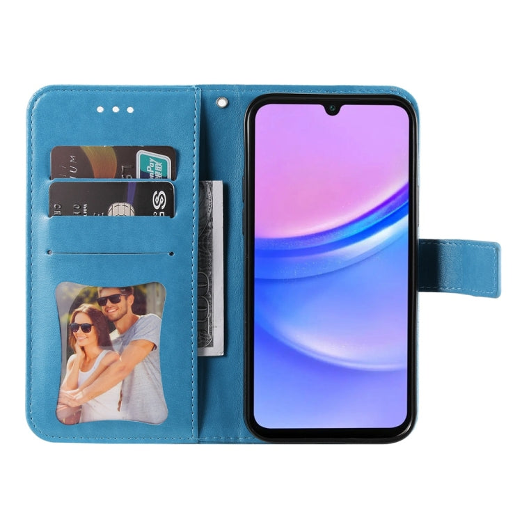 For Galaxy A17 / A26 / A16 5G Seven-petal Flowers Embossing Leather Phone Case