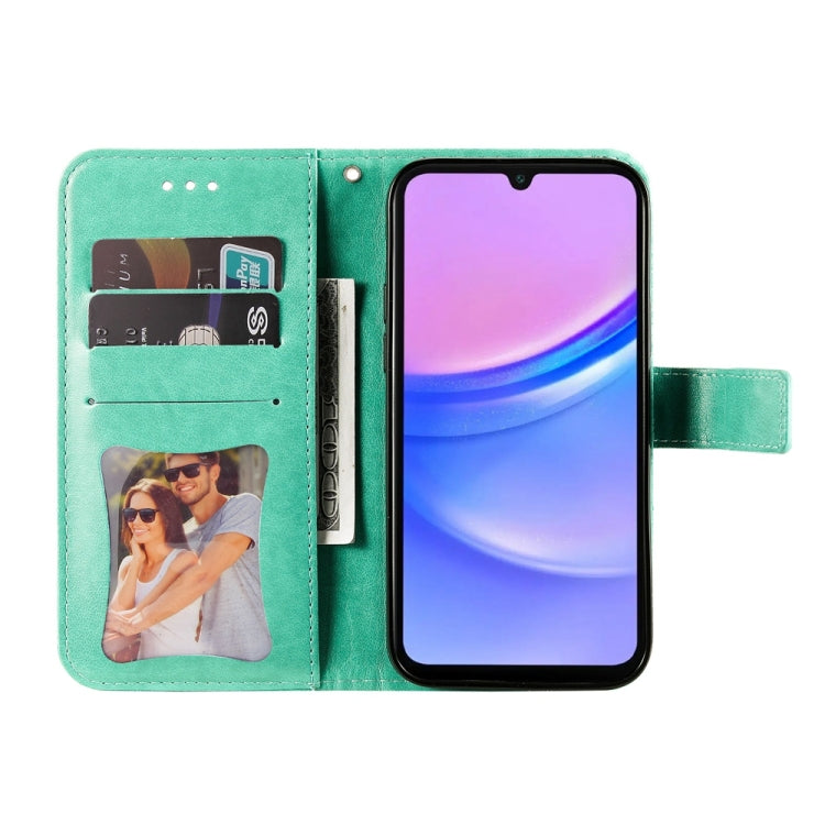 For Galaxy A17 / A26 / A16 5G Seven-petal Flowers Embossing Leather Phone Case
