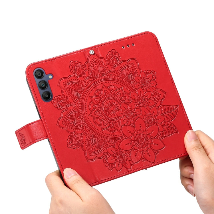 For Galaxy A17 / A26 / A16 5G Seven-petal Flowers Embossing Leather Phone Case