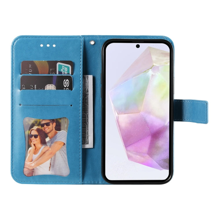 For Galaxy A36 5G / A56 5G Seven-petal Flowers Embossing Leather Phone Case
