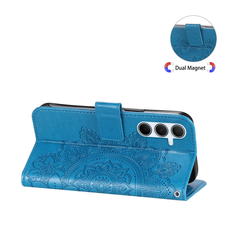 For Galaxy A36 5G / A56 5G Seven-petal Flowers Embossing Leather Phone Case