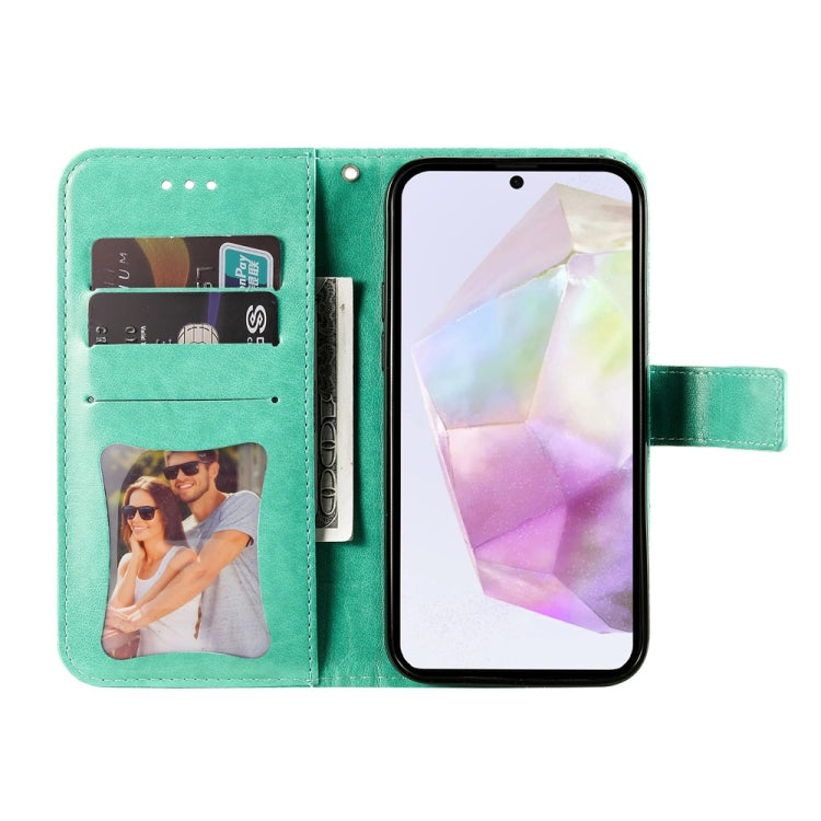 For Galaxy A36 5G / A56 5G Seven-petal Flowers Embossing Leather Phone Case