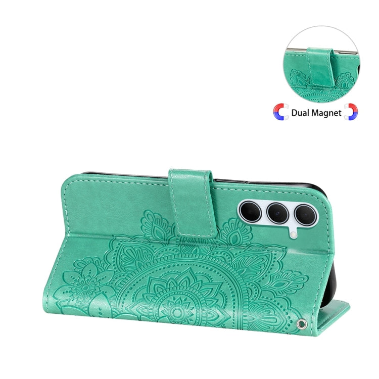 For Galaxy A36 5G / A56 5G Seven-petal Flowers Embossing Leather Phone Case