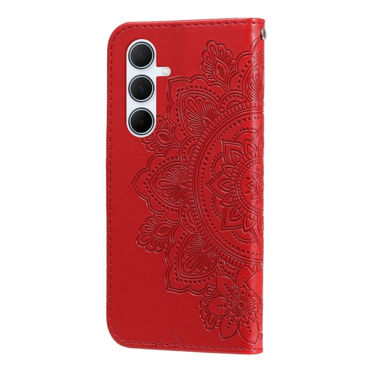 For Galaxy A36 5G / A56 5G Seven-petal Flowers Embossing Leather Phone Case