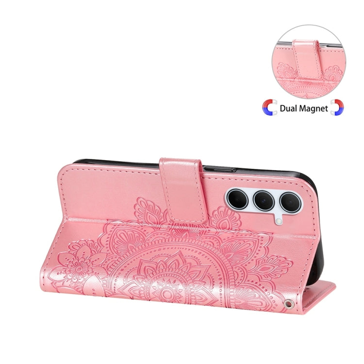 For Galaxy A36 5G / A56 5G Seven-petal Flowers Embossing Leather Phone Case