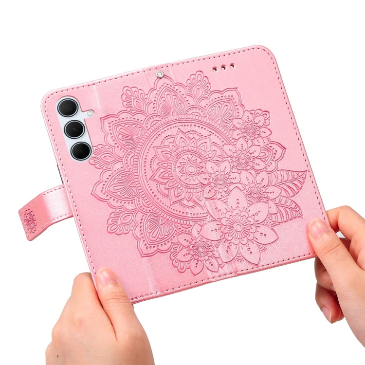 For Galaxy A36 5G / A56 5G Seven-petal Flowers Embossing Leather Phone Case