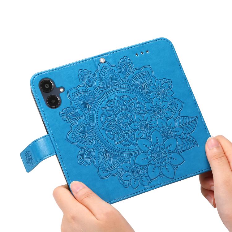 For Galaxy A25 5G Japan Version / A25e Seven-petal Flowers Embossing Leather Phone Case