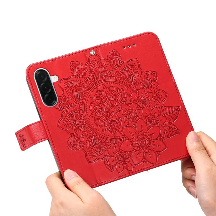 For Galaxy A37 5G Seven-petal Flowers Embossing Leather Phone Case