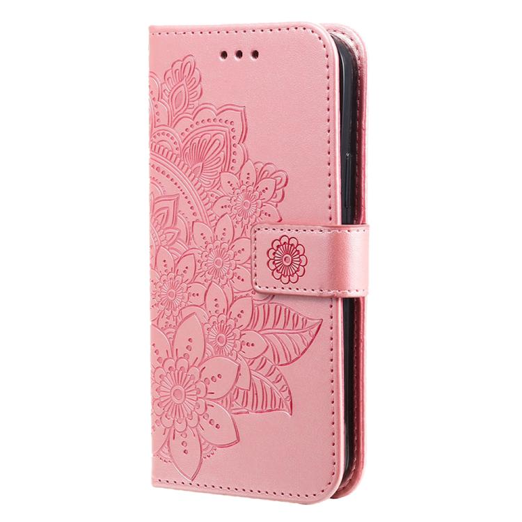 For Galaxy A27 5G Seven-petal Flowers Embossing Leather Phone Case