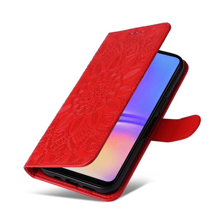 For Galaxy A06 4G / 5G Embossed Sunflower Leather Phone Case