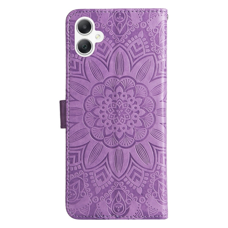 For Galaxy A06 4G / 5G Embossed Sunflower Leather Phone Case