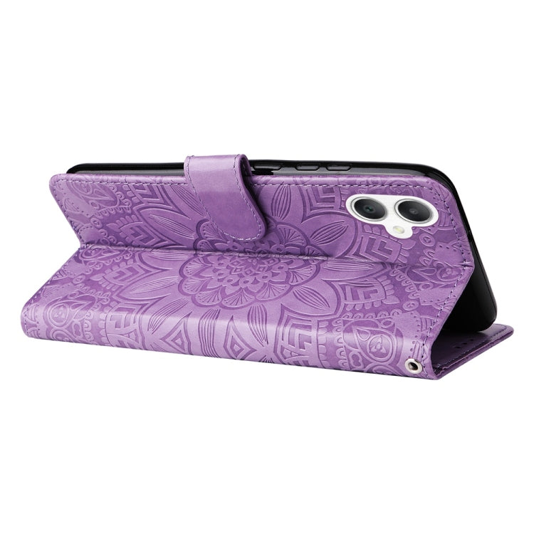 For Galaxy A06 4G / 5G Embossed Sunflower Leather Phone Case
