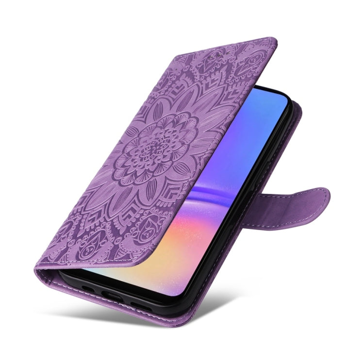 For Galaxy A06 4G / 5G Embossed Sunflower Leather Phone Case