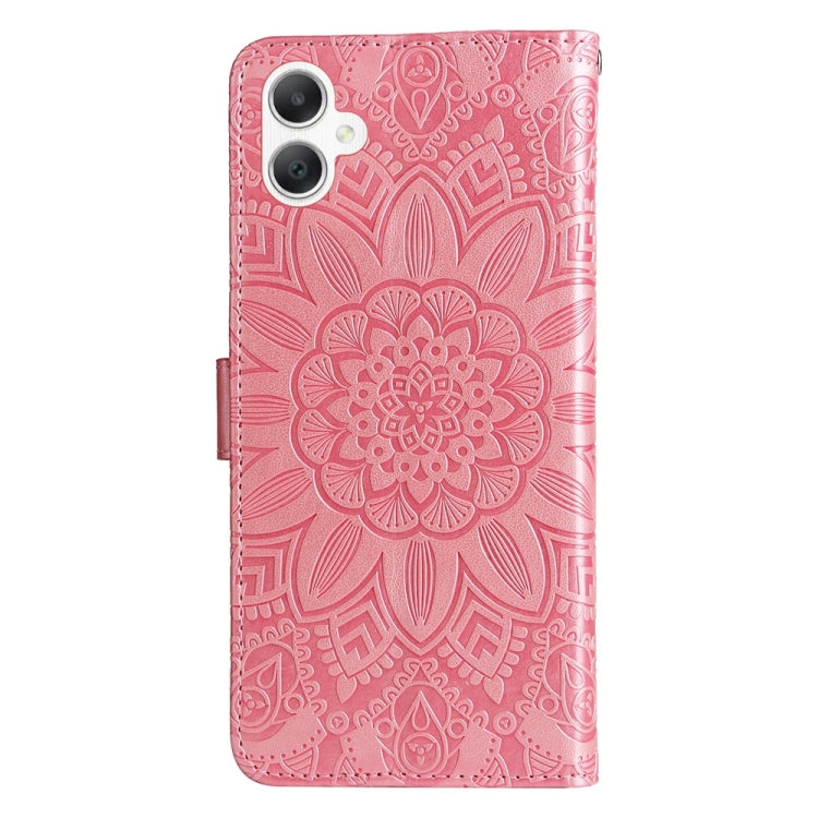 For Galaxy A06 4G / 5G Embossed Sunflower Leather Phone Case