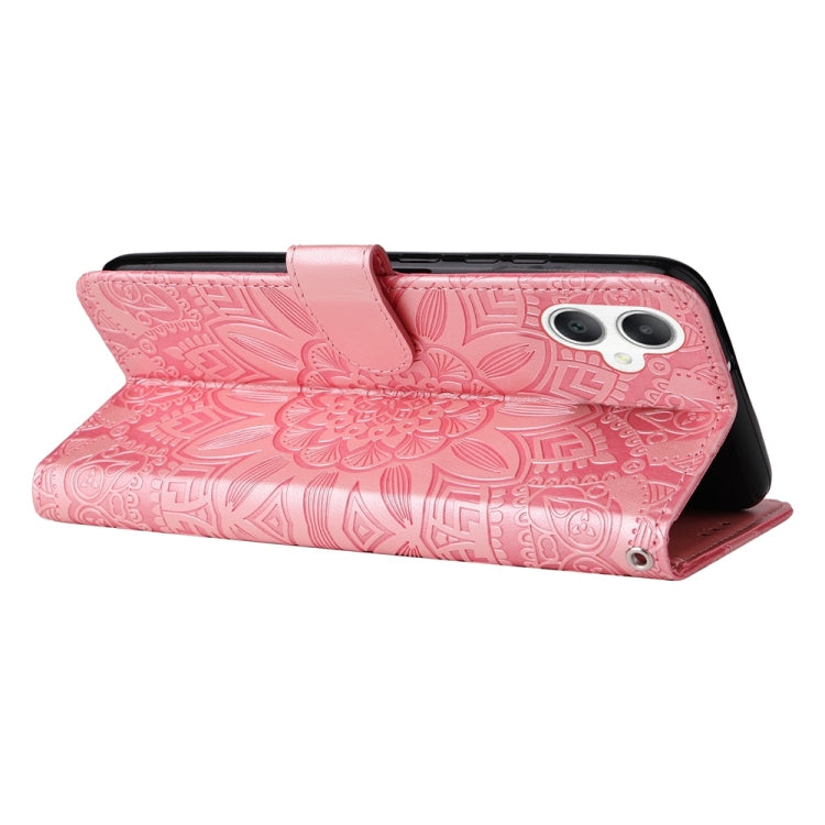 For Galaxy A06 4G / 5G Embossed Sunflower Leather Phone Case
