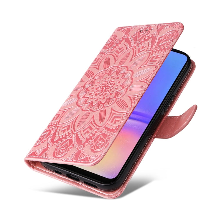 For Galaxy A06 4G / 5G Embossed Sunflower Leather Phone Case