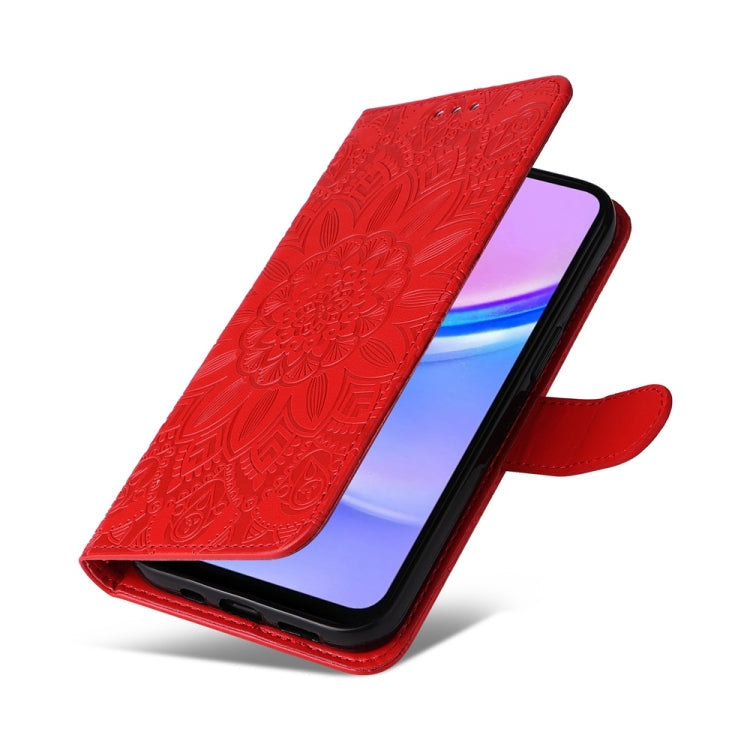 For Galaxy A17 / A26 / A16 5G Embossed Sunflower Leather Phone Case