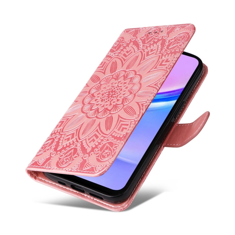 For Galaxy A17 / A26 / A16 5G Embossed Sunflower Leather Phone Case