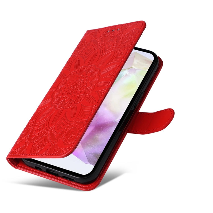 For Galaxy A36 5G Embossed Sunflower Leather Phone Case
