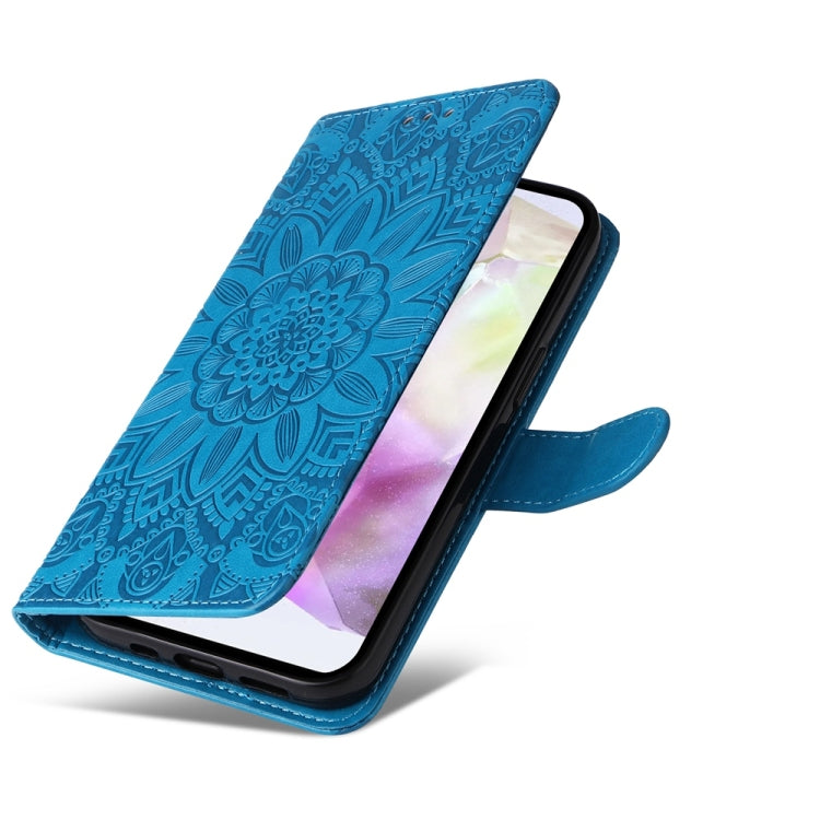For Galaxy A36 5G Embossed Sunflower Leather Phone Case
