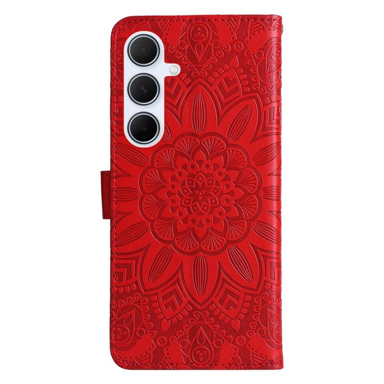 For Galaxy A56 5G Embossed Sunflower Leather Phone Case