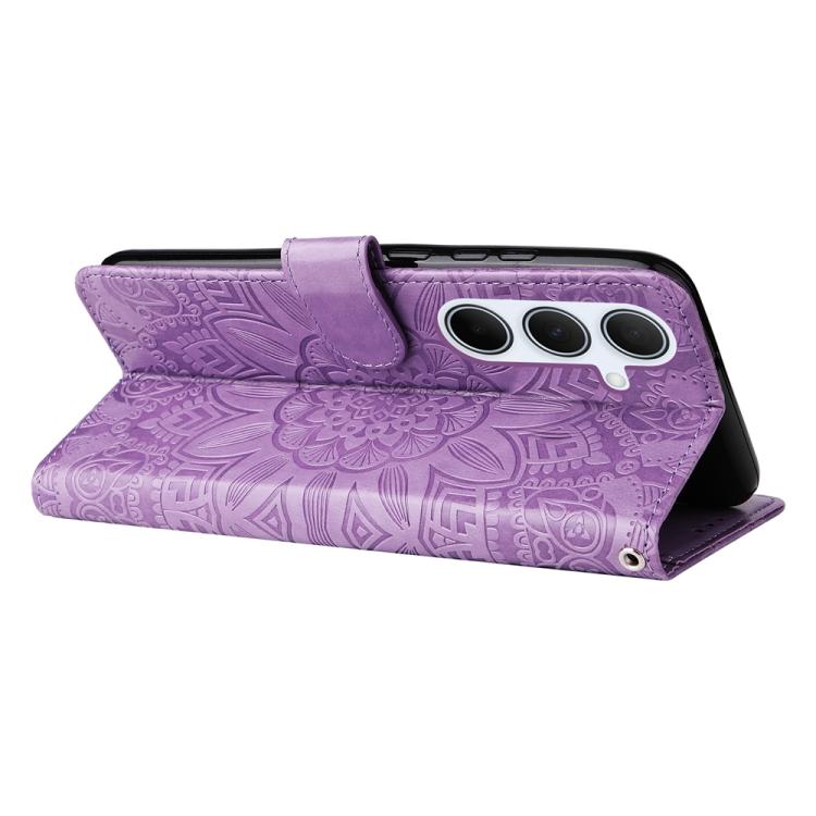 For Galaxy A56 5G Embossed Sunflower Leather Phone Case
