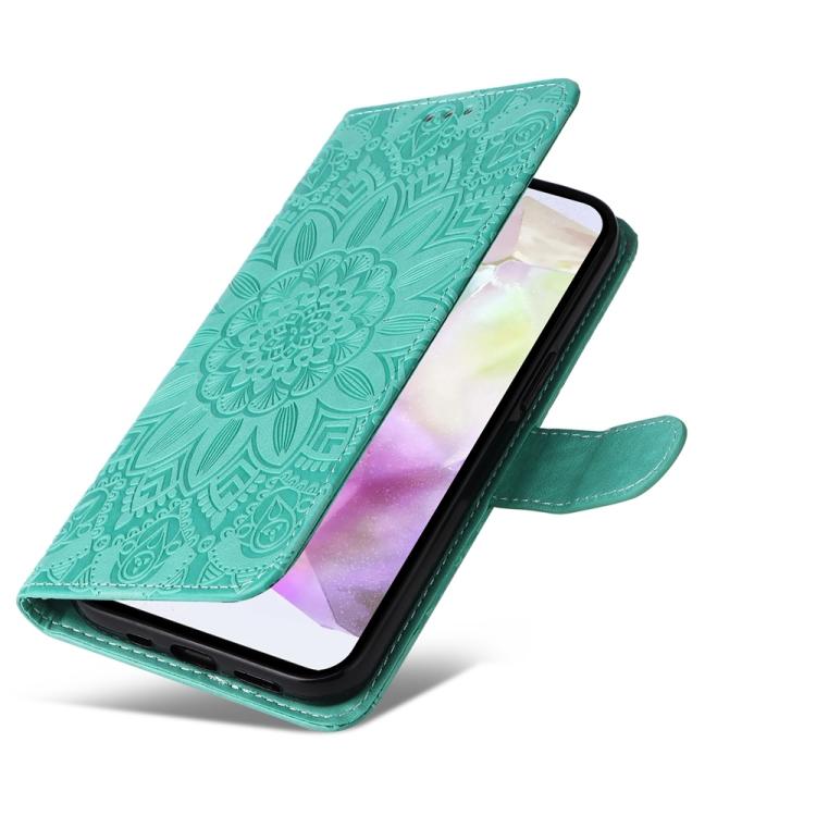 For Galaxy A56 5G Embossed Sunflower Leather Phone Case