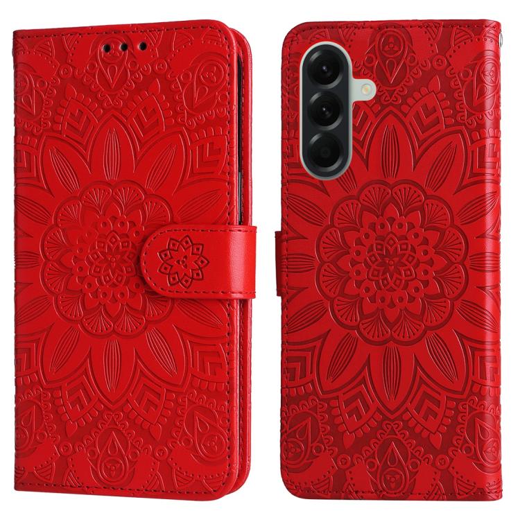 For Galaxy A57 5G Embossed Sunflower Leather Phone Case