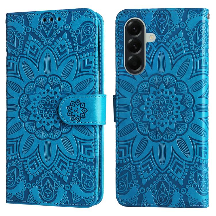 For Galaxy A57 5G Embossed Sunflower Leather Phone Case